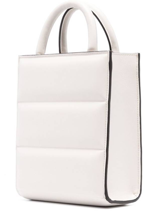 Doudoune Leather Mini Tote Bag White - MONCLER - BALAAN 6