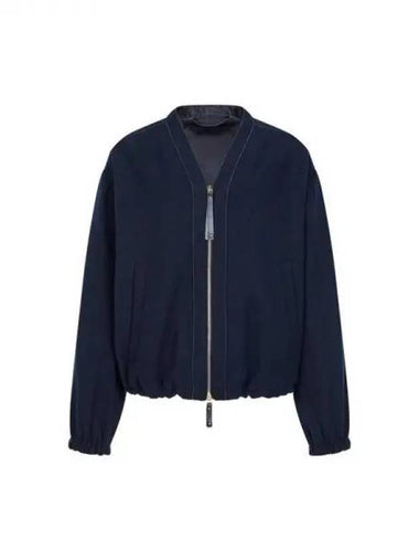 Women s V neck drawstring wool jacket navy 270480 - GIORGIO ARMANI - BALAAN 1