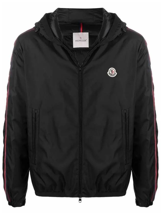 Men's Necker Logo Patch Hooded Windbreaker Black - MONCLER - BALAAN 2