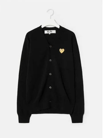 Men s Gold Heart Wappen Spring Fall Cardigan Black Domestic Product GM0023011139204 - COMME DES GARCONS PLAY - BALAAN 1