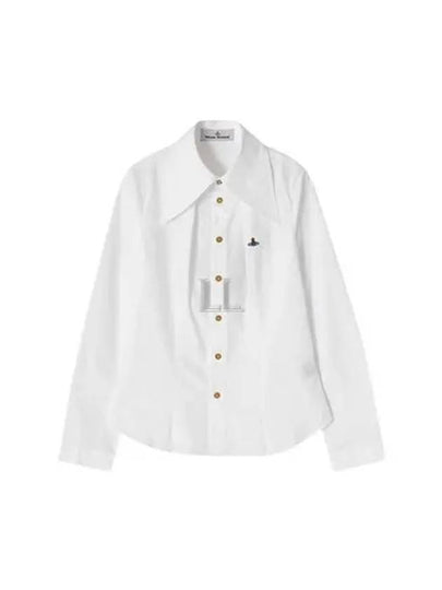 W Violin Logo Shirt White - VIVIENNE WESTWOOD - BALAAN 2