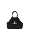 Yasmine Small Saffiano Tote Bag Black - VIVIENNE WESTWOOD - BALAAN 2