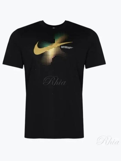 Men's Sportswear 6MO Swoosh Short Sleeve T-Shirt Black - NIKE - BALAAN 2