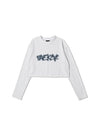 Crop Graffiti Long Sleeve T-Shirt White - VAEKCIE - BALAAN 2