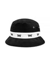 Golfwear Logo Repeat Bucket Hat Black White - PXG - BALAAN 2