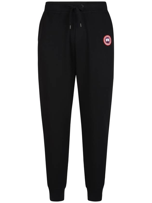 Men's Huron Logo Jogger Pants Black - CANADA GOOSE - BALAAN 2