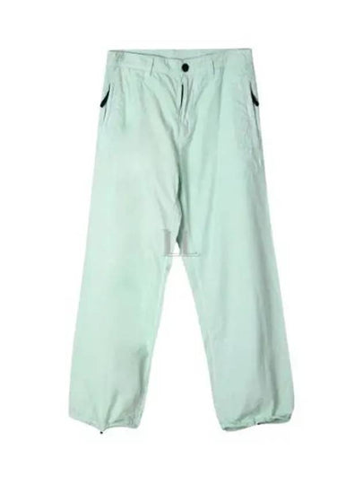 Marina Cotton Canvas Fatigue Straight Pants Light Green - STONE ISLAND - BALAAN 2