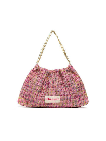 TWEED MUFFY wide chain bagPINK - RHEEMIN - BALAAN 1