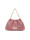 TWEED MUFFY wide chain bagPINK - RHEEMIN - BALAAN 1