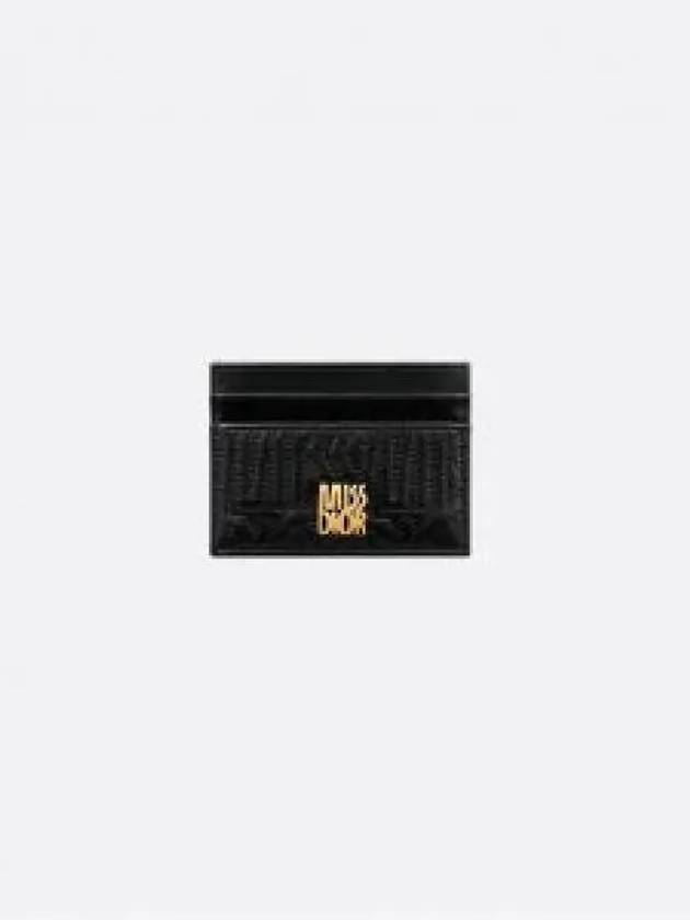 Miss Dior Freesia Card Wallet Black - DIOR - BALAAN 2