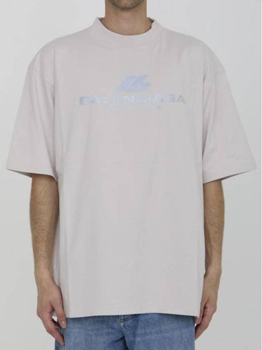 Activewear Medium Fit Short Sleeve T-Shirt White - BALENCIAGA - BALAAN 1