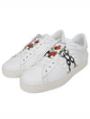 Rockstud Rose Chain Print Low Top Sneakers White - VALENTINO - BALAAN 4