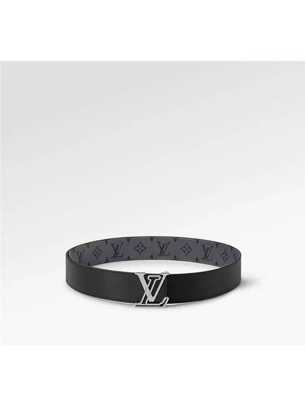 Men's LV Line 40MM Reversible Leather Belt Black Grey - LOUIS VUITTON - BALAAN 6