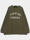 ESSENTIALS Long Sleeve T Shirt 125BT244205F MILITARY - FEAR OF GOD - BALAAN 4