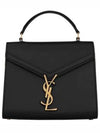 Box Cassandre Mini Top Leather Tote Bag Black - SAINT LAURENT - BALAAN 2