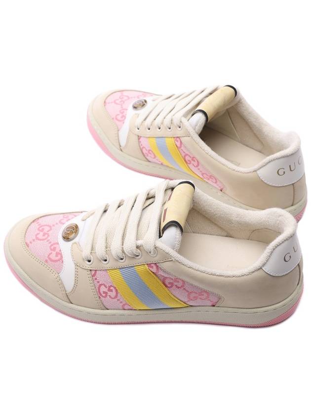 Screener GG Low-Top Sneakers Pink Beige - GUCCI - BALAAN 7