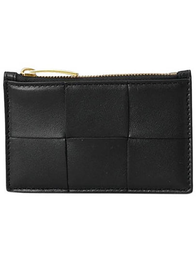 Intrecciato Zipper Card Wallet Black - BOTTEGA VENETA - BALAAN 2