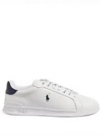 Logo Leather Low Top Sneakers Navy Tab White - POLO RALPH LAUREN - BALAAN 2