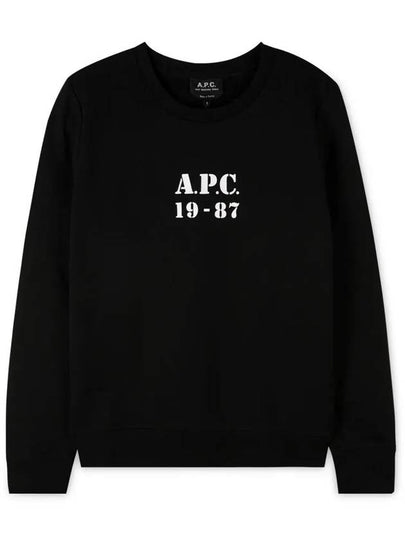 Melissa Logo Cotton Sweatshirt Black - A.P.C. - BALAAN 2