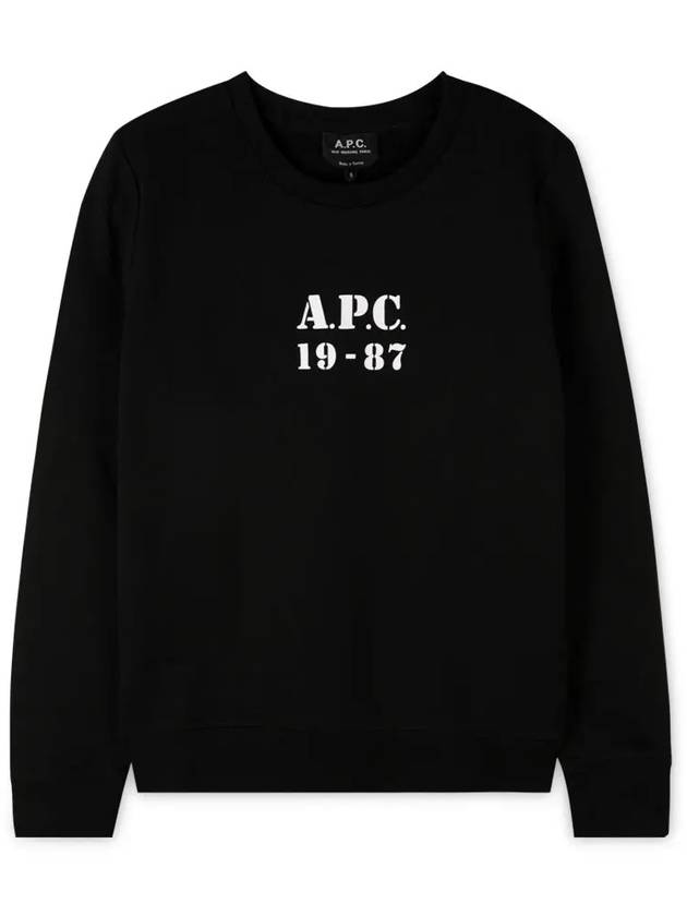 Melissa Logo Cotton Sweatshirt Black - A.P.C. - BALAAN 4