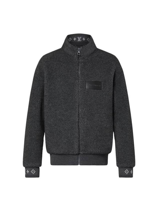 fleece zip-up jacket gray - LOUIS VUITTON - BALAAN 1