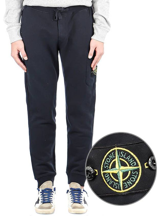 Waffen Patch Cotton Fleece Track Pants Navy - STONE ISLAND - BALAAN 2