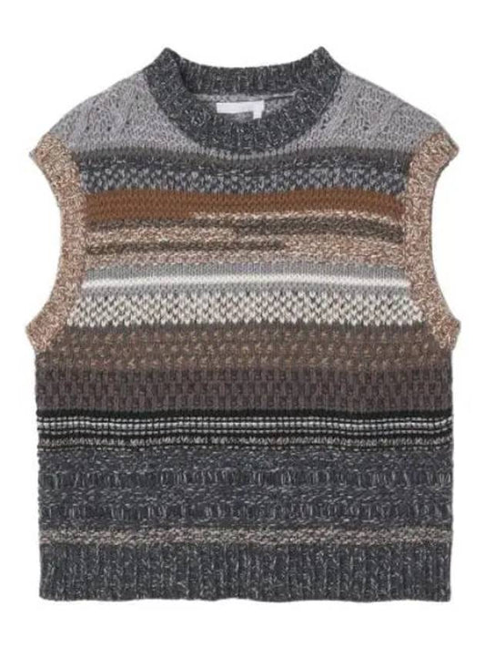 Sleeveless knit vest multi gray - CHLOE - BALAAN 1