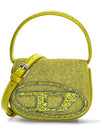 1DR XS Glitter Fabric Shoulder Bag Green - DIESEL - BALAAN 2