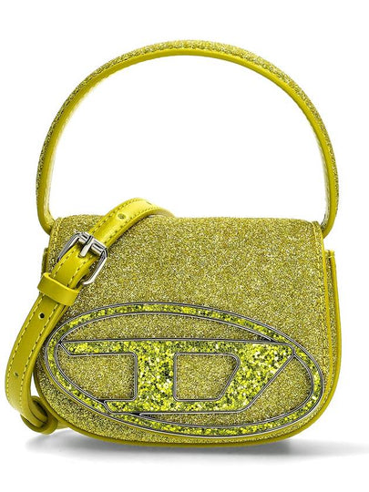 1DR XS Glitter Fabric Shoulder Bag Green - DIESEL - BALAAN 2