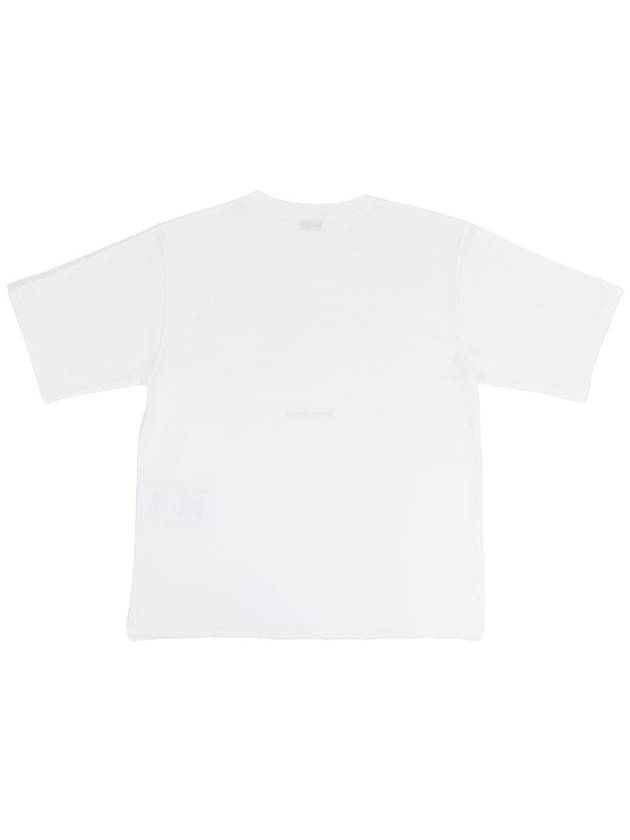 Rive Gauche Short Sleeve T-Shirt White - SAINT LAURENT - BALAAN 3