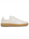 Logo Leather Low-Top Sneakers White - TOM FORD - BALAAN 2