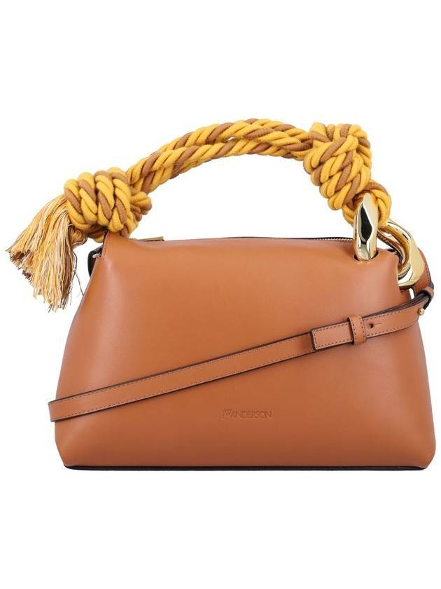 Corner Leather Tote Bag Pecan - JW ANDERSON - BALAAN 1