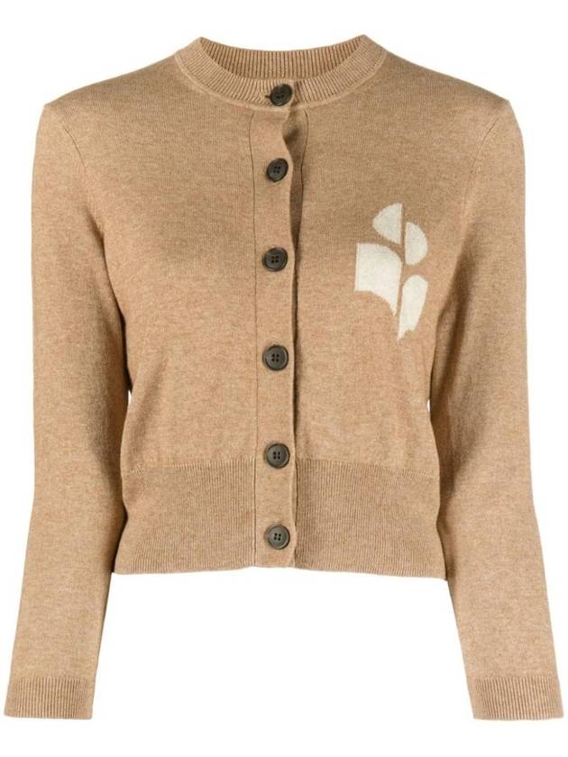 Newton Cotton Cardigan Beige - ISABEL MARANT ETOILE - BALAAN 1