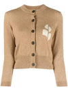 Newton Intarsia Logo Crop Cardigan CA0040FAA1X05E - ISABEL MARANT ETOILE - BALAAN 1