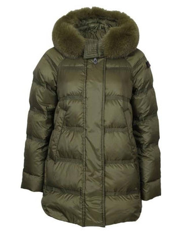 Fur Trim Hood Puffer Padding Green - PEUTEREY - BALAAN 1