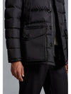 Cluny Long Down Jacket Black - MONCLER - BALAAN 6