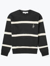 Logo Print Stripe Sweatshirt Black - JW ANDERSON - BALAAN 2