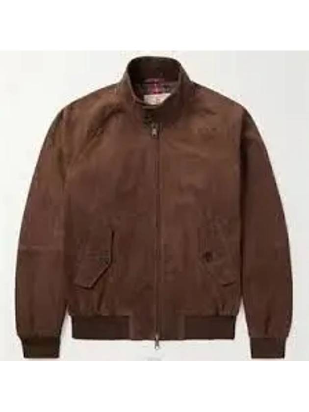 G9 Slim Fit Suede Jacket Brown - BARACUTA - BALAAN 2