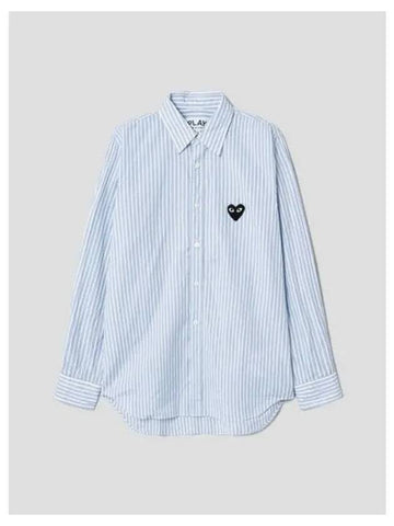 Unisex black heart wappen stripe striped shirt blouse southern multi color contemporary domestic product GM0024070426872 - COMME DES GARCONS PLAY - BALAAN 1