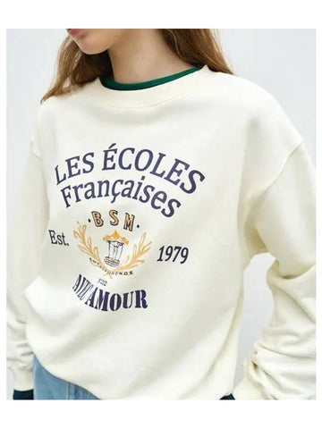 ECOLE ARTWORK SWEATSHIRT IVORY - BENSIMON - BALAAN 1