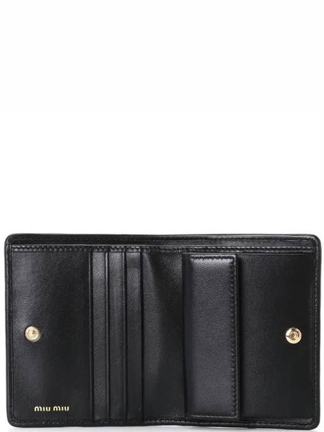 Matelasse Leather Half Wallet Black - MIU MIU - BALAAN 5