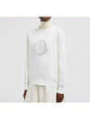 8G00040 899TR 033 Crystal Logo Off White Sweatshirt - MONCLER - BALAAN 1