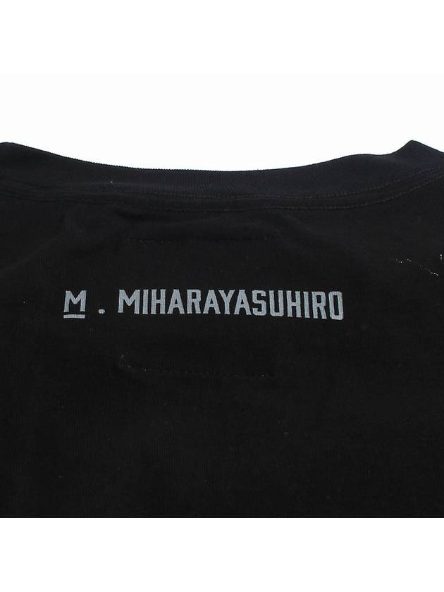 Graphic Print Cotton Short Sleeve T-Shirt Black - MAISON MIHARA YASUHIRO - BALAAN 5