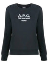 Women's Tina Logo Sweat Sweatshirt Black - A.P.C. - BALAAN 2