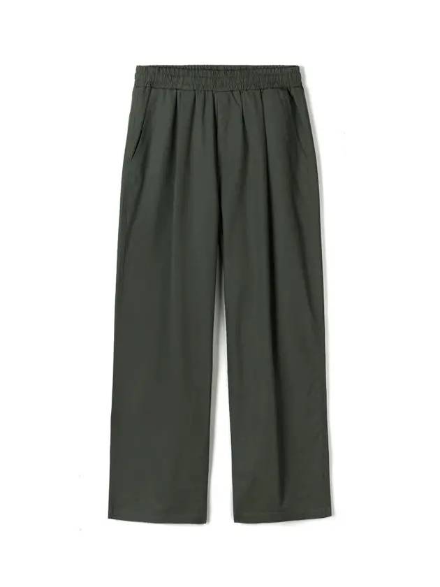 One Tuck Linen Wide Pants Deep Green - INDUST - BALAAN 9