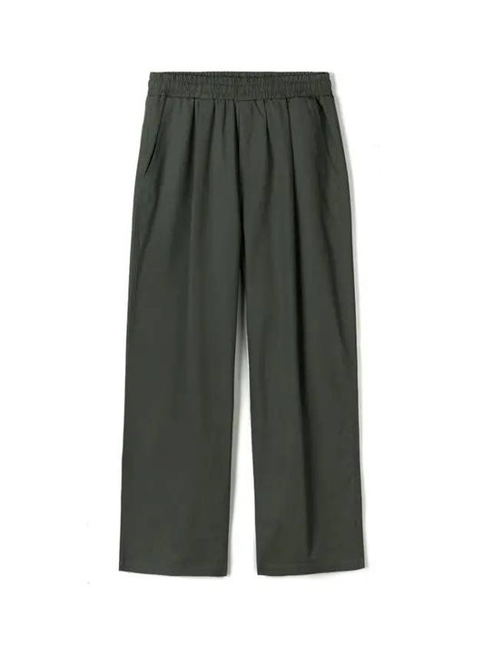 One Tuck Linen Wide Pants Deep Green - INDUST - BALAAN 2