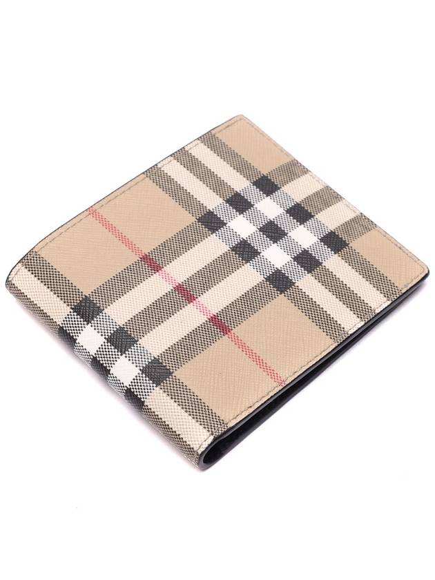 Check Pattern Half Halfwallet Beige - BURBERRY - BALAAN 6