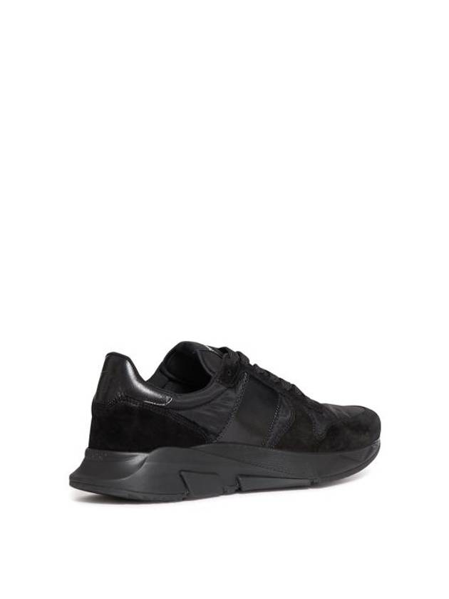 Suede Nylon Low Top Sneakers Black - TOM FORD - BALAAN 4