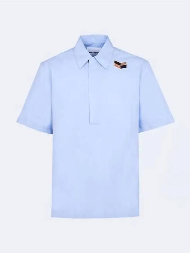 Men's Short Sleeve T-Shirt Sky Blue - JIL SANDER - BALAAN.