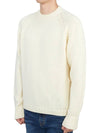 Men’s Merino Wool Knit Top White - TEN C - BALAAN 3